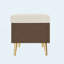 Banc de rangement capitonné capitonné pour la chambre et le vestibule, beige-2075480075