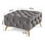 Whitby 80cm Wide Velvet Tufted Square No Pattern Footstool Ottoman-1013612813-1013612822