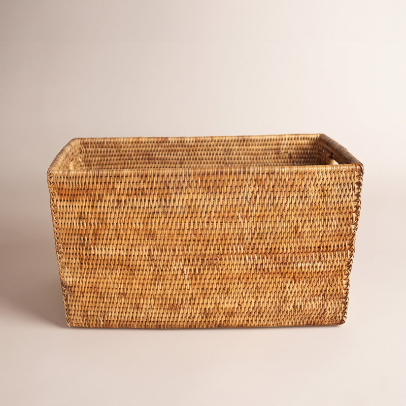 Birch Lane™ Rattan Decorative Basket, Tudor Black