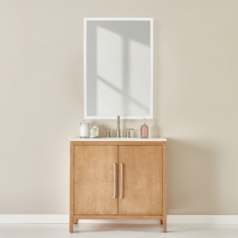 Miroir Lindens - blanc, Blanc