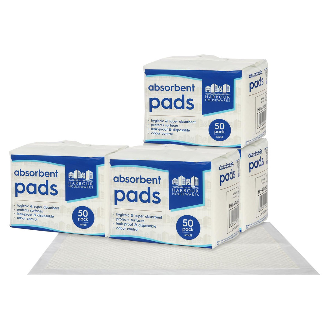 Harbour Housewares White Small Disposable Incontinence Bed Pads - 32.5Cm X 45Cm - 200X Waterproof Absorbent Mattress Wetting Protector Sheets - Image 3