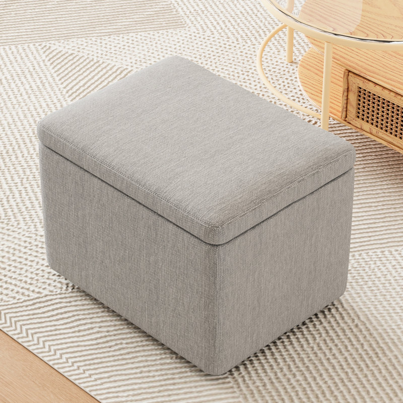 Chaise moderne en lin gris avec repose-pieds sur roulettes - Rehaussez votre espace de vie