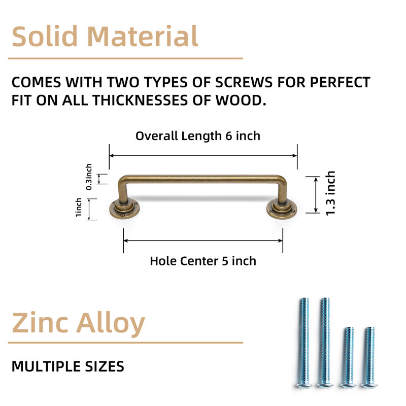 Center To Center Distressed Bar Pull Multipack Included Backplate, 5"