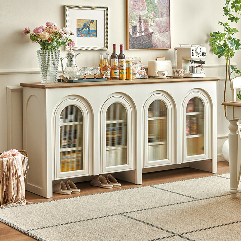 Armoire d'entrée de style américain de luxe minimaliste, H 35,43 po x l 72,83 po x P 17,72 po