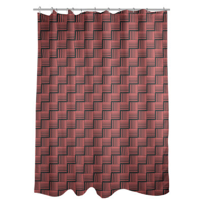 Rideau de douche simple basketweave rayures classic