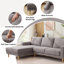 2-Piece 90" Upholstered L-Shaped Fabric Corner Sofa-2010216024