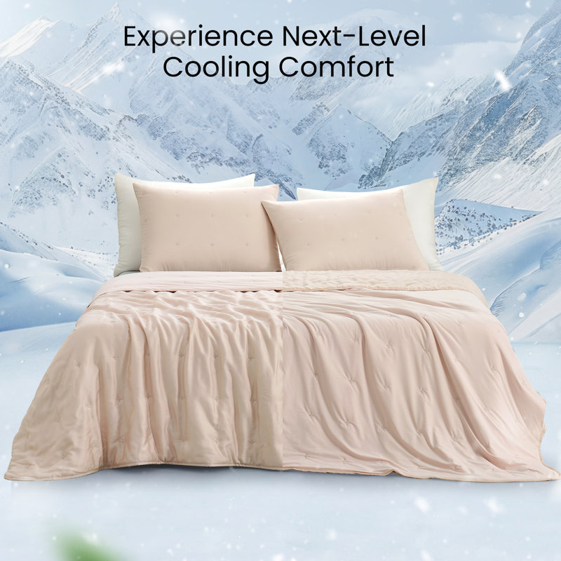 Tencel Dual-Sided Cooling Comforter – Soft, Breathable, Lightweight, All-Season Comforter for Hot Sleepers, Machine Washable