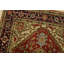 Tapis oriental rouge en laine noué à la main 4 pi 2 po x 6 pi Heriz