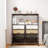 8 Drawers Rolling Storage Cart with Wooden Top,Plastic Storage Drawers,Rolling Cart with drawers,Drawer with Lockable Wheels