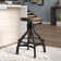 Cassiah Swivel Adjustable Height Counter Stool with Metal Frame