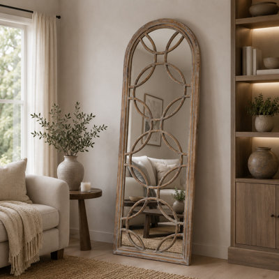 Solid And Engineered Wood Flat Floor Mirror