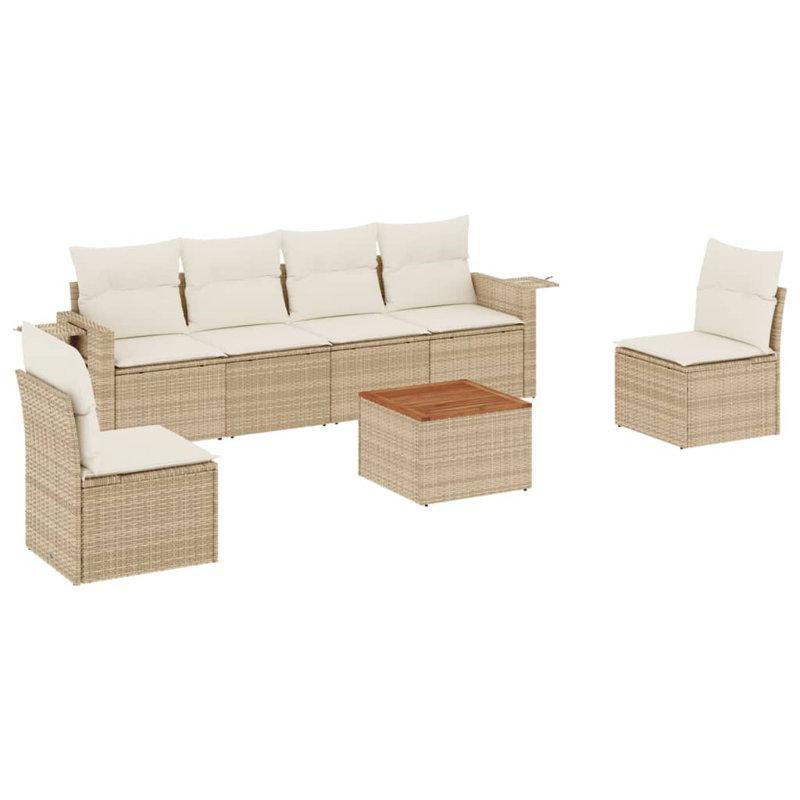 Ensemble de canapé de jardin modulaire en rotin PE 7 pièces Vidaxl