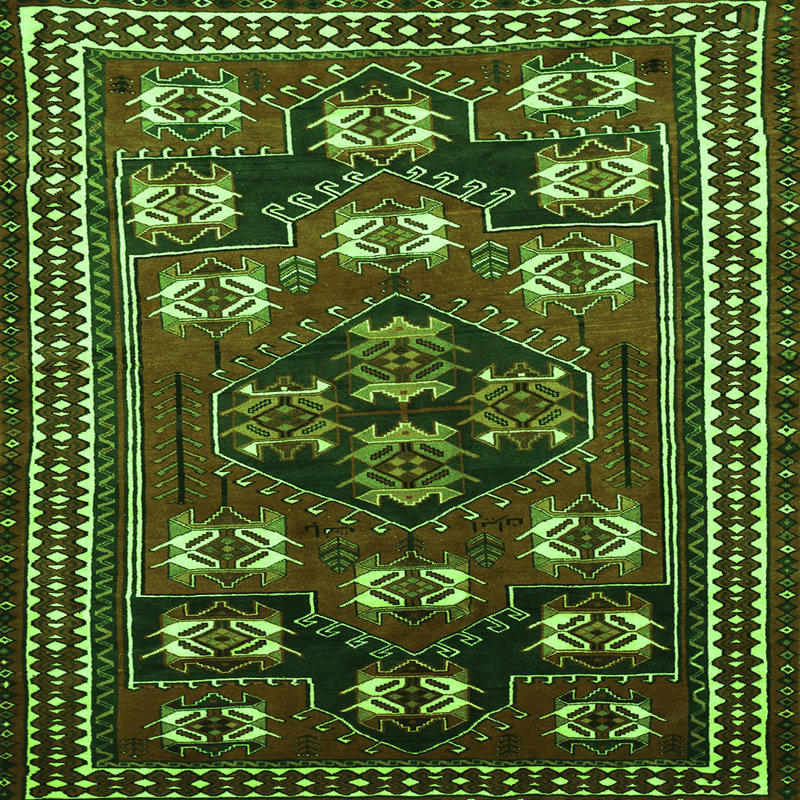 Chenille Oriental Indoor Rug, Square 4'