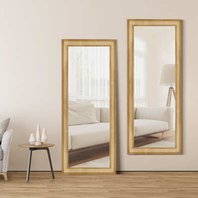 Rexford  Natural Wood Rattan Mirror Farmhouse Wall Decoration