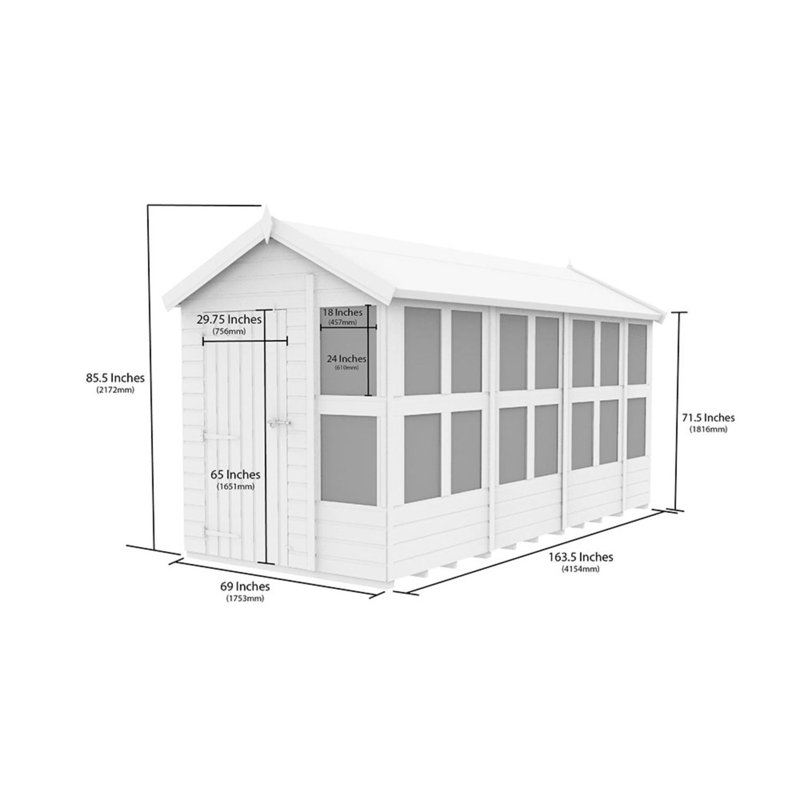 14ft x 6ft Apex Potting Shed