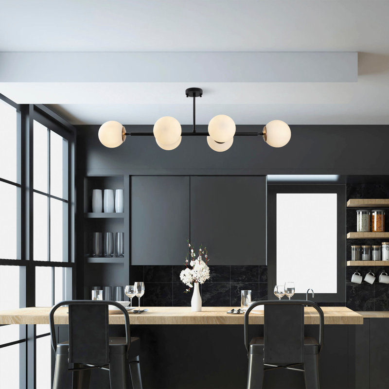 Luper 6 - Light Kitchen Island Pendant, Black