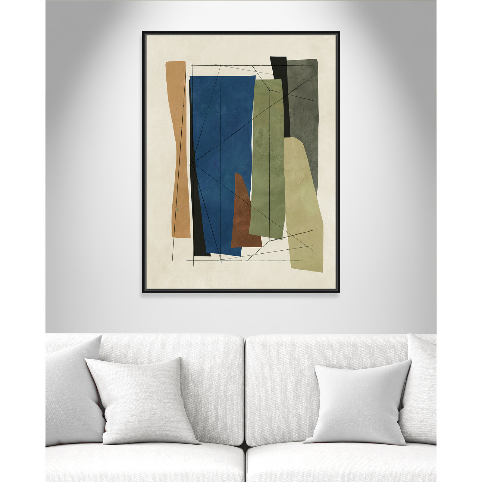 Sync I by Tom Reeves, Black Framed, 41.5" H x 31.5" W x 2" D