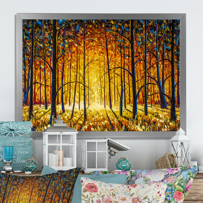 «Path To The Enchanted Forest II», reproduction encadrée sur toile, Cadre photo argenté, H 24 po x l 36 po x P 1 po