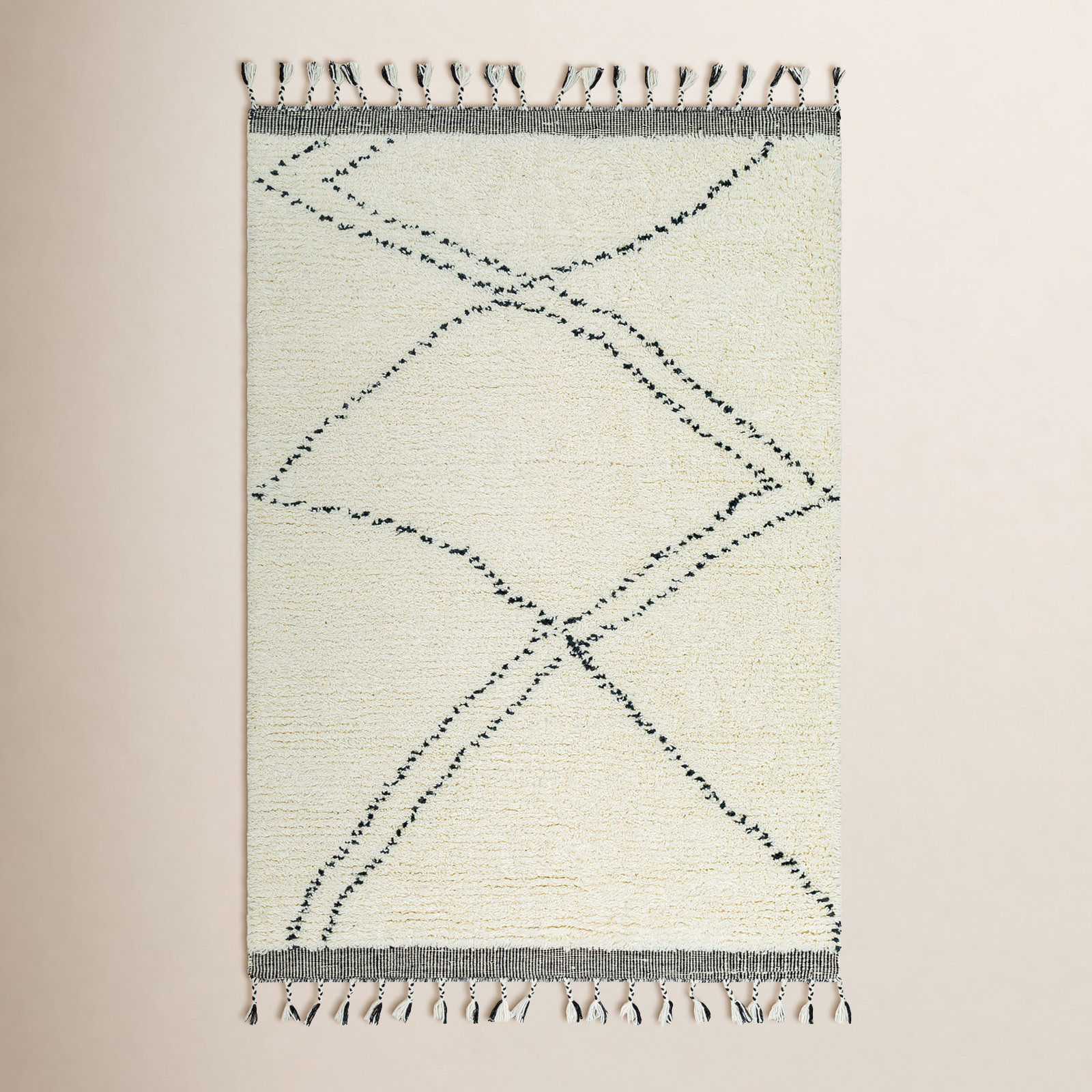 Meti Machine Washable Hand-Woven Geometric Rug, Rectangle 5' x 8'