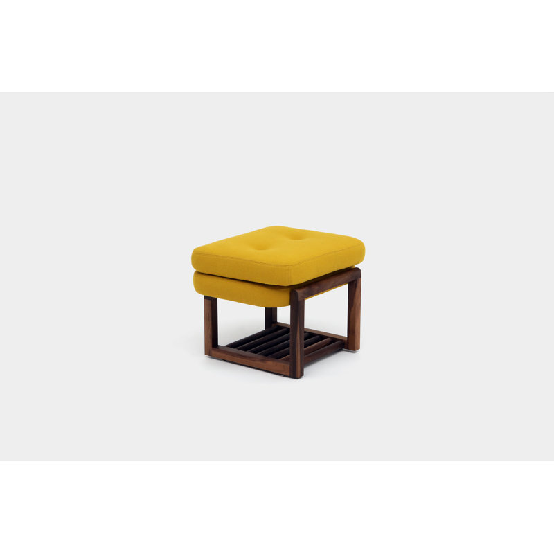 Melinda Upholstered Storage Bench, 18" H x 24" W x 22" D, Yellow