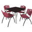 Plateau de table Kee Square, 4 chaises empilables-1077686511-1077686486-1077686480