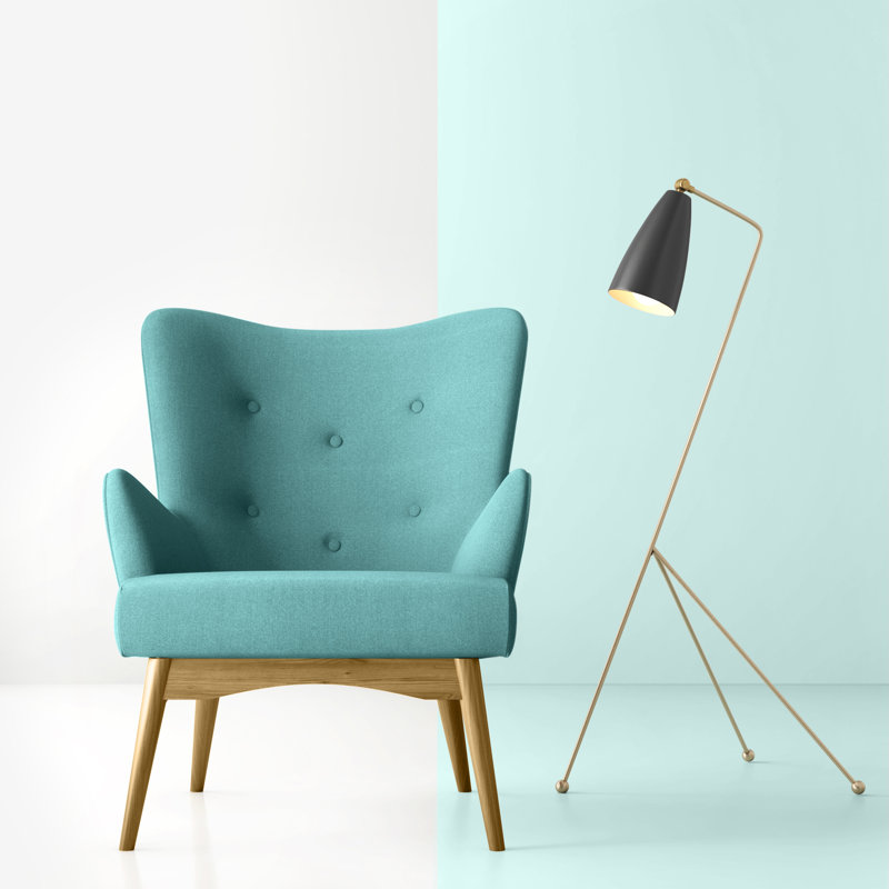 Holli Upholstered Wingback Chair, Hamilton Teal