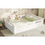 Lit plateforme double pleine grandeur avec garde-corps pleine longueur, base de lit double à profil bas, aucun sommier tapissier requis-462294446-462294447