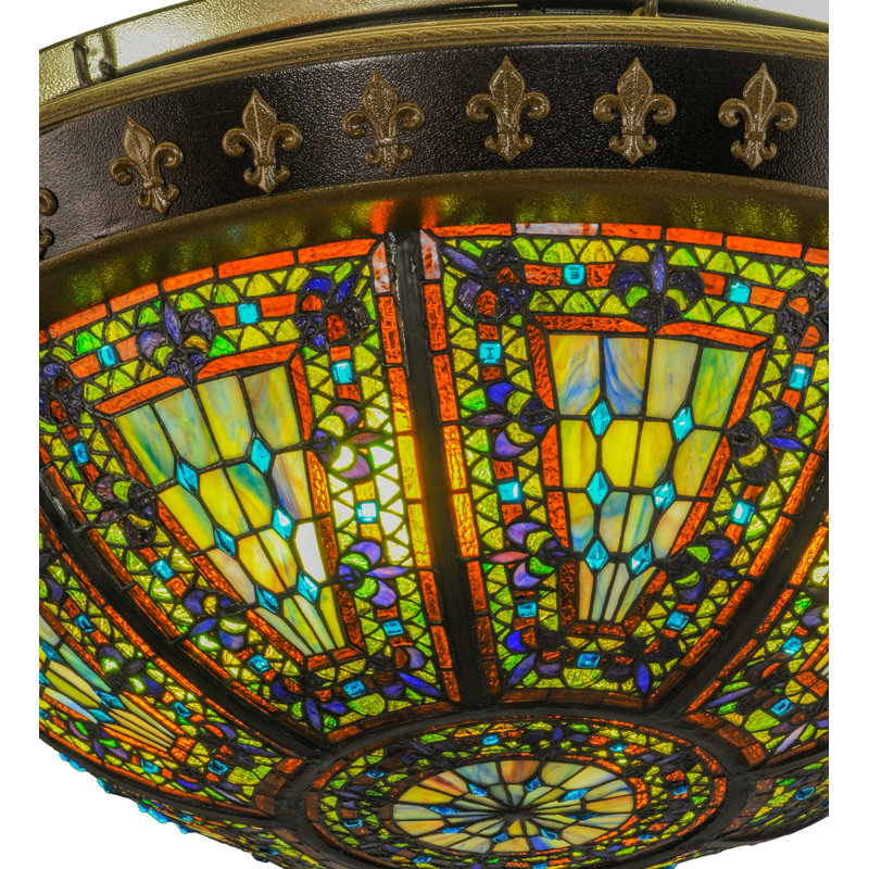 Meyda Tiffany & Stained Glass 4 - Light Flush Mount