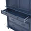 Grand garde-manger autoportant - armoire de rangement haute de 43,3 po x 20 po x 77,3 po avec 6 portes, 2 tablettes réglables et 5 tiroirs, bleu-529246558