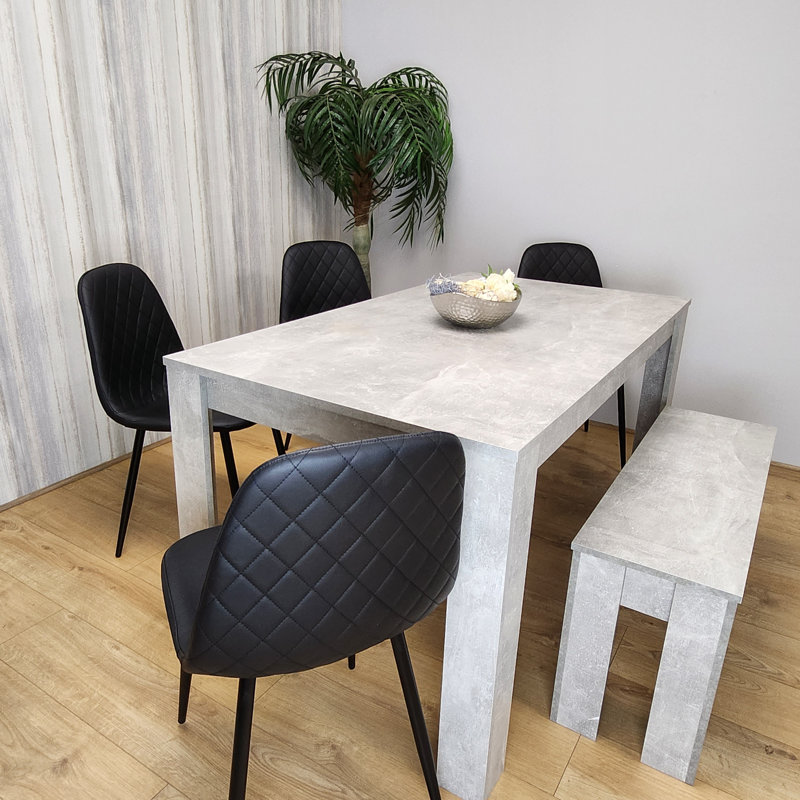 Marnika 6 - Person Dining Set, Black
