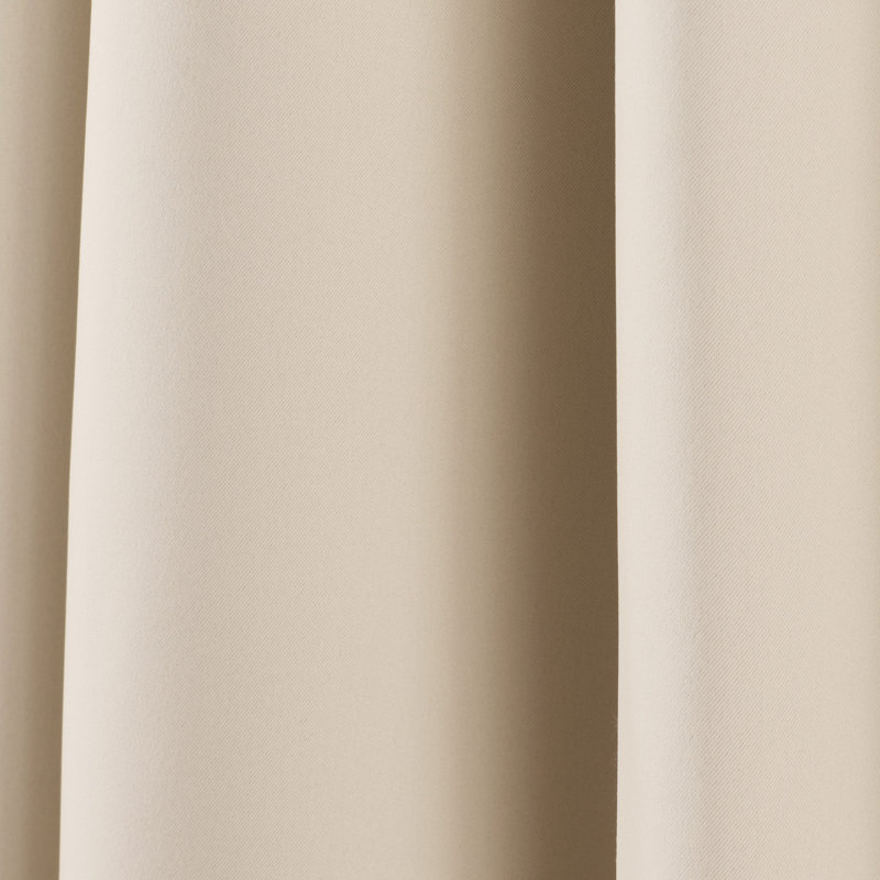 Anthuan Blackout Single Curtain Panel, 52" W x 228" L, Biscuit