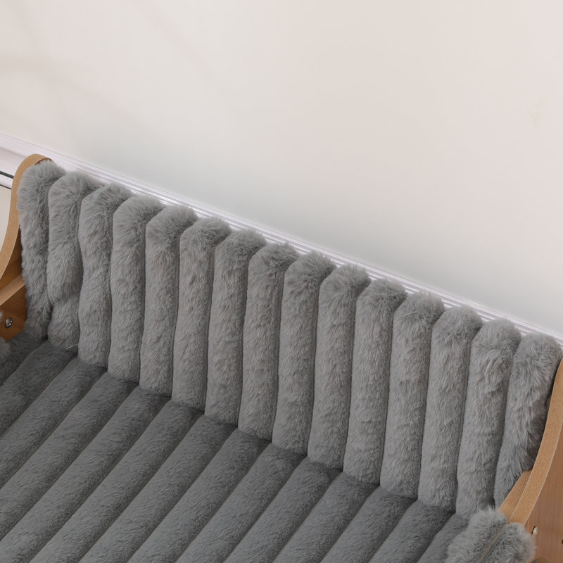 Striped Pet Bed, Grey