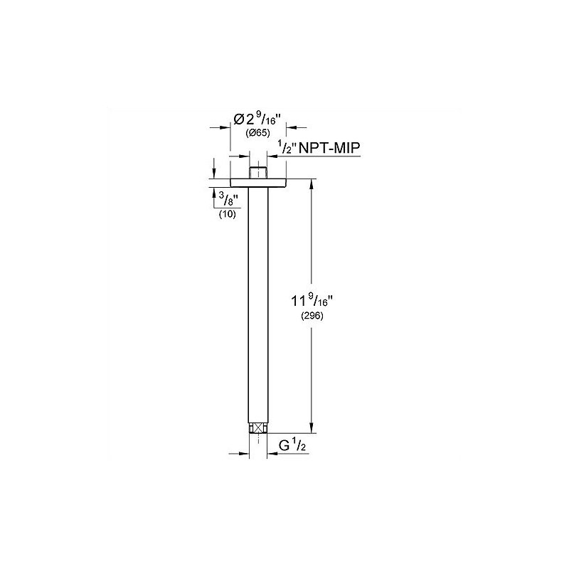 Rainshower™ 11.5625" Ceiling Shower Arm, Brushed Nickel