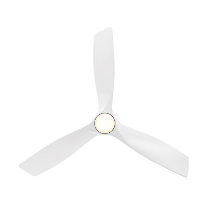 Zephyr 3 - Blade Outdoor/Indoor Smart Ceiling Fan with 2700K-3000K-4000K-5000K Selectable LED Light Kit and Remote Control Included, Works With Alexa and iOS or Android App