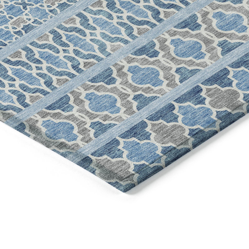 Juli Flatweave Washable Moroccan Indoor / Outdoor Rug, Rectangle 2'6" x 3'10"