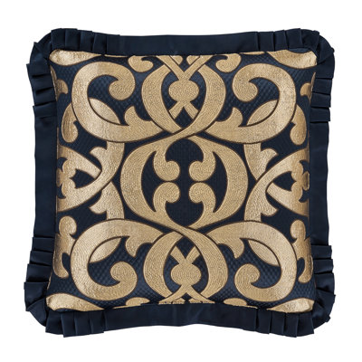 Biagio 20" Square Embellished Decorative Throw Pillow
