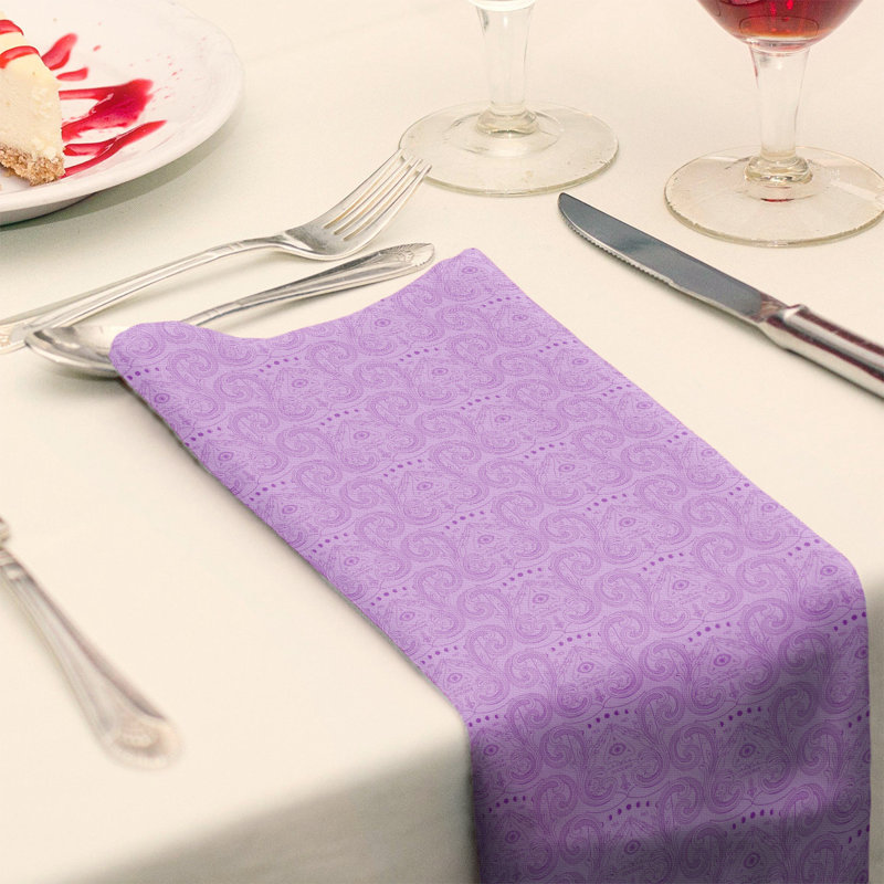 Polyester Toile Square Napkin, Purple Pastel, 0.1" H x 22" W x 22" D, Polyester Twill