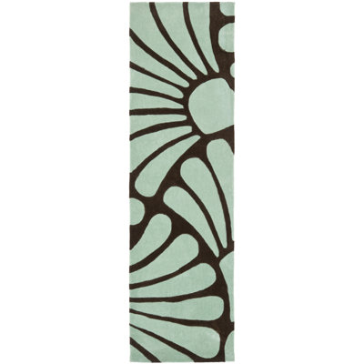 Tapis à motif floral touffeté à la main Cohmer Modern Art