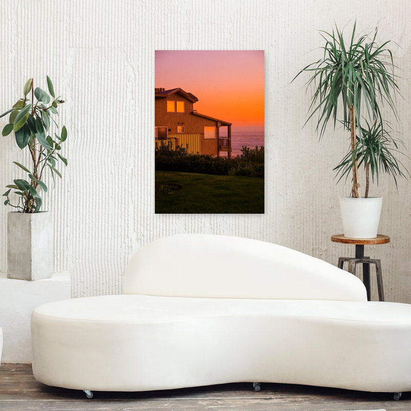 Coastal Sunset Home Peaceful Serene Tranquil Coastal Wall Art Print 1 Piece Wrapped Canvas Wall Art, 91.44cm H x 60.96cm W