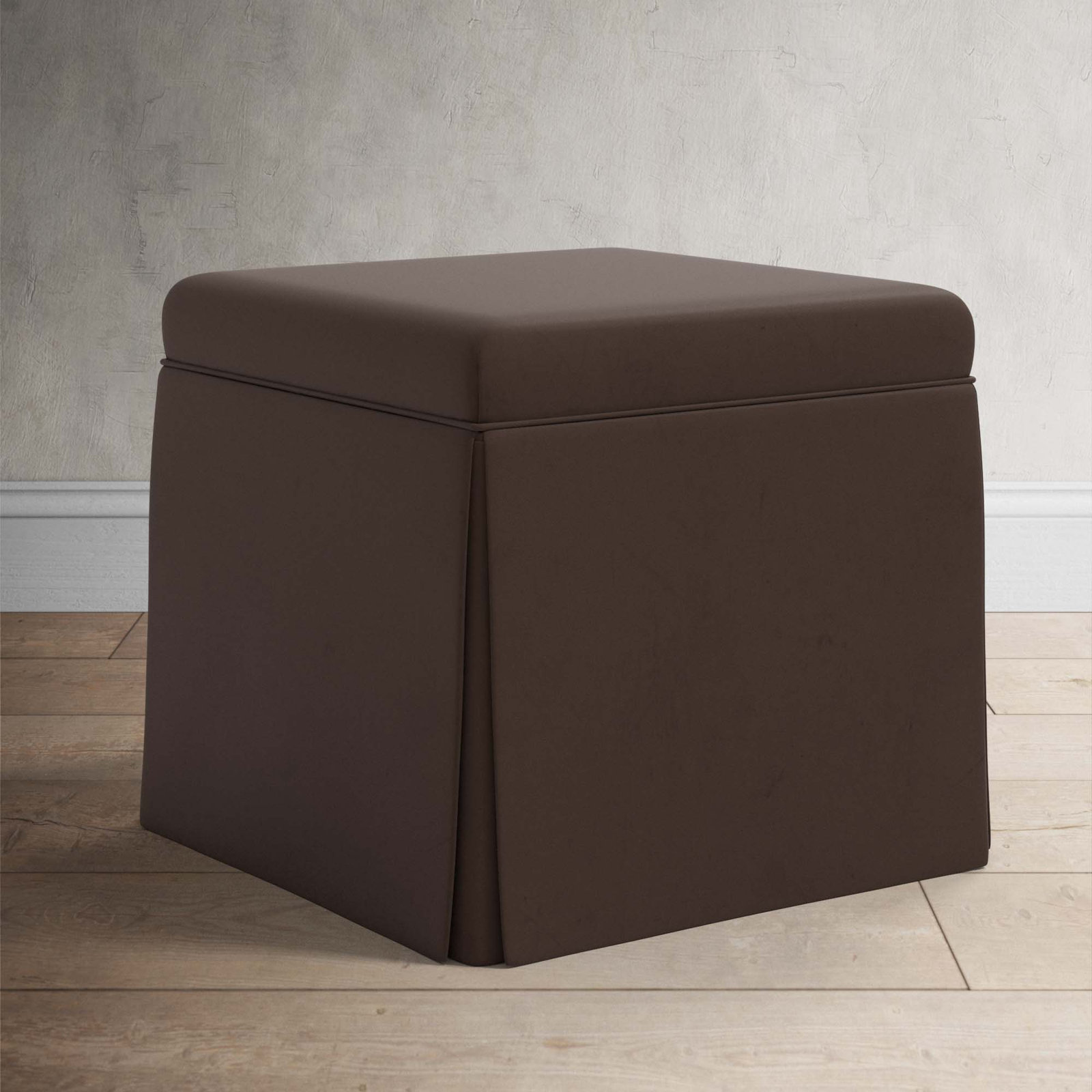 Bash 20" Ottoman, Classic Chocolate Velvet