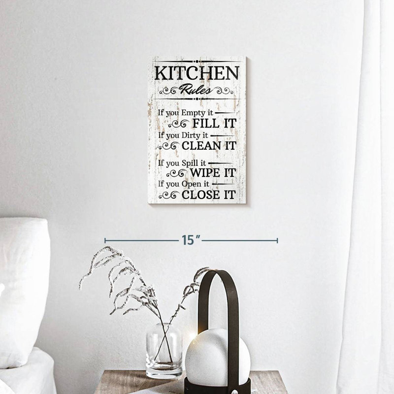 «Clean Kitchen», impression sur toile, H 12 po x l 8 po x P 1 po