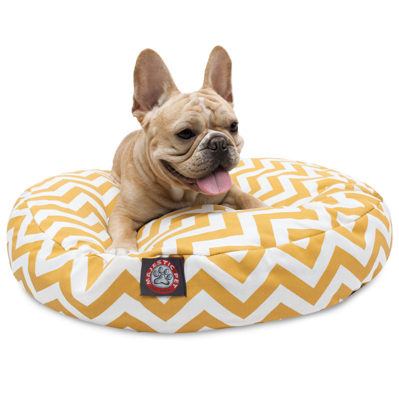 Coussin Zig Zag, Grand (l 42 po x P 42 po x H 5 po), Jaune