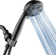 High Pressure 6-Setting 3.5" Chrome Face Handheld Shower with Hose for the Ultimate Shower Experience!