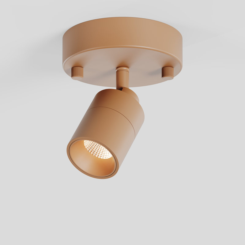 Applique murale 1 lumière à DEL Shura avec tête rotative intégrée Shura, 3000K, 490LM, Warm Brown