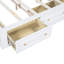 Grand lit plateforme avec 6 tiroirs en blanc - stable et 6 cadres solides polyvalents