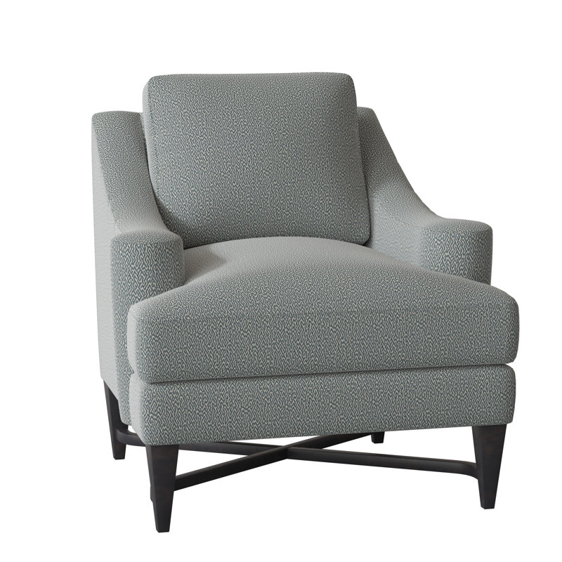 Foxtrot Upholstered Armchair, Espresso, Maya Cyan