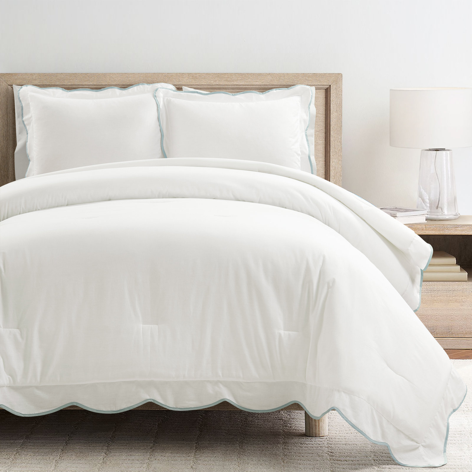 Nolita Cotton Blend Comforter Set, Queen Comforter, Blue