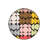 Multicolored Geometric Patterned Round Woven Base Modern Decorative Carpet-3880123