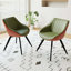 Table basse ronde moderne avec rangement et 2 chaises de salle à manger en polyuréthane, conception rayée en anneau pour la cuisine et la maison, peu encombrante et élégante-278959933