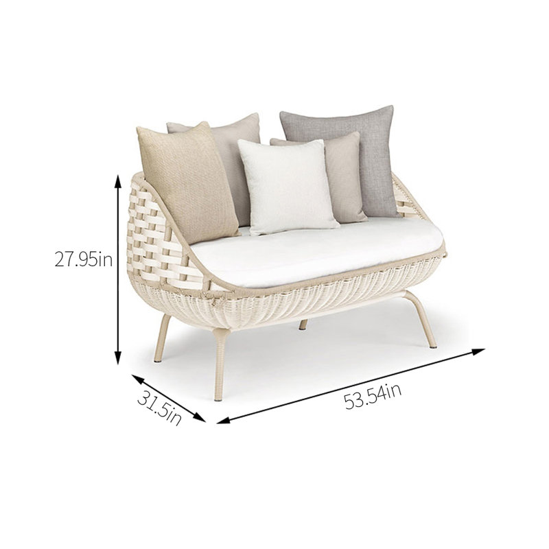 Meighan 53.54 " W Loveseat with Cushions